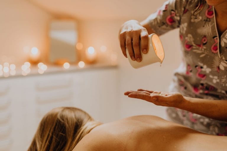 massage candle warm oil